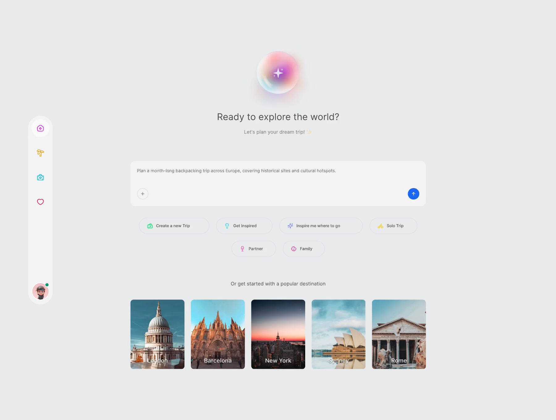 AI travel planner preview